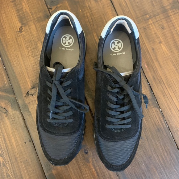 tory burch black tennis shoes